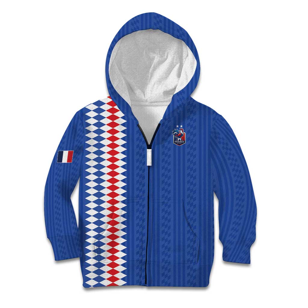 Custom World Football 2026 France Kid Hoodie Les Bleus Road To Champions - Wonder Print Shop