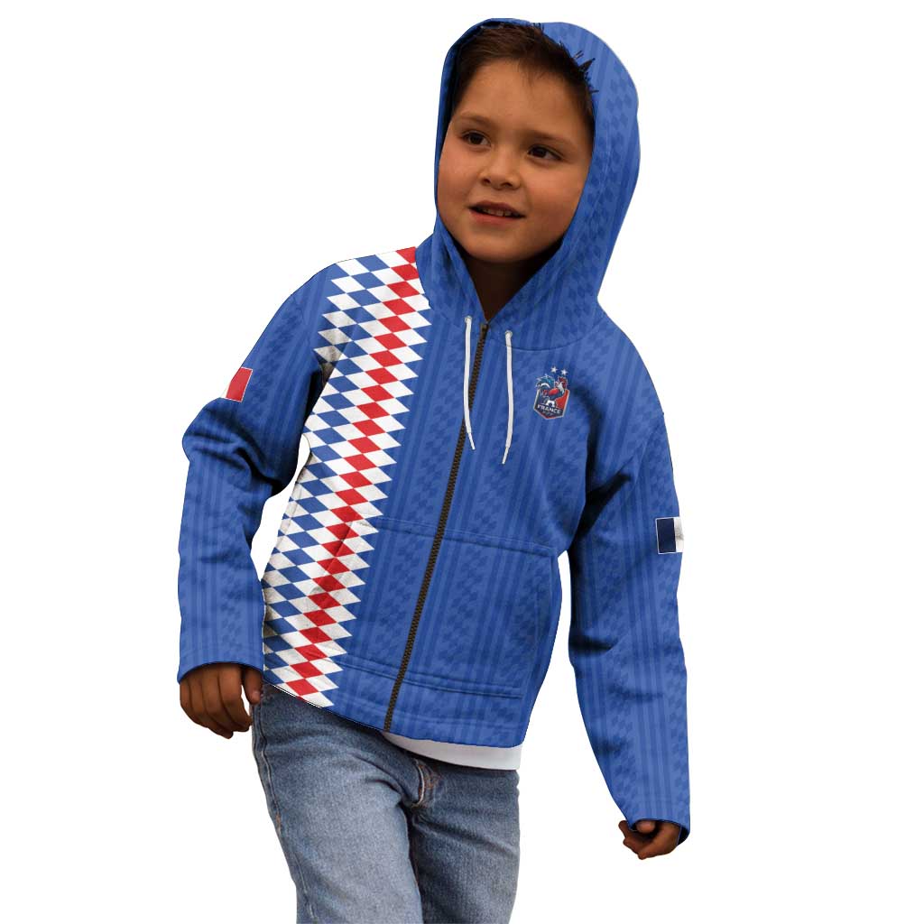 Custom World Football 2026 France Kid Hoodie Les Bleus Road To Champions - Wonder Print Shop