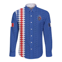 Custom World Football 2026 France Long Sleeve Button Shirt Les Bleus Road To Champions - Wonder Print Shop