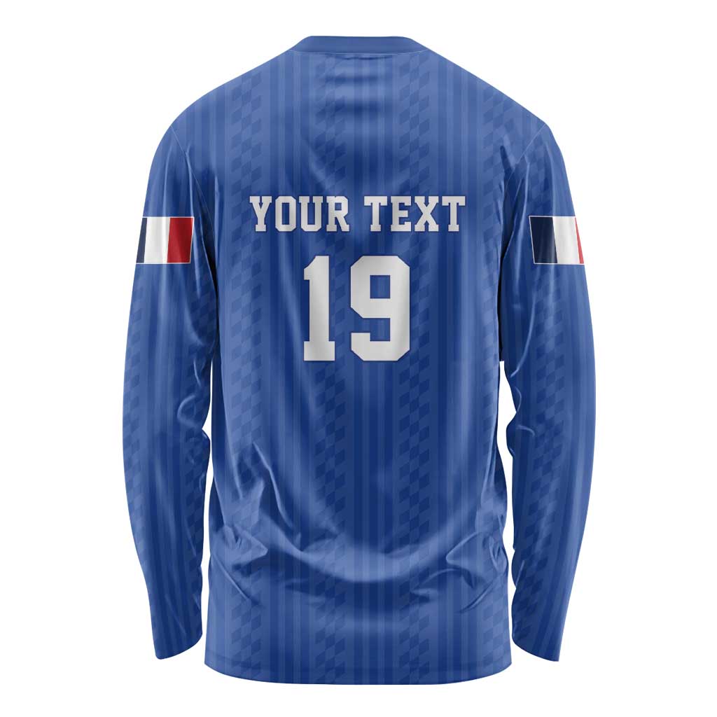 Custom World Football 2026 France Long Sleeve Shirt Les Bleus Road To Champions - Wonder Print Shop