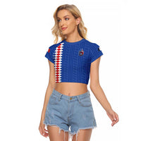 Custom World Football 2026 France Raglan Cropped T Shirt Les Bleus Road To Champions - Wonder Print Shop