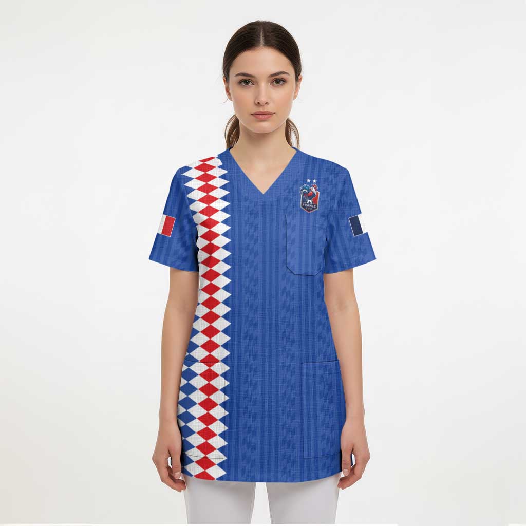 Custom World Football 2026 France Scrub Top Les Bleus Road To Champions - Wonder Print Shop
