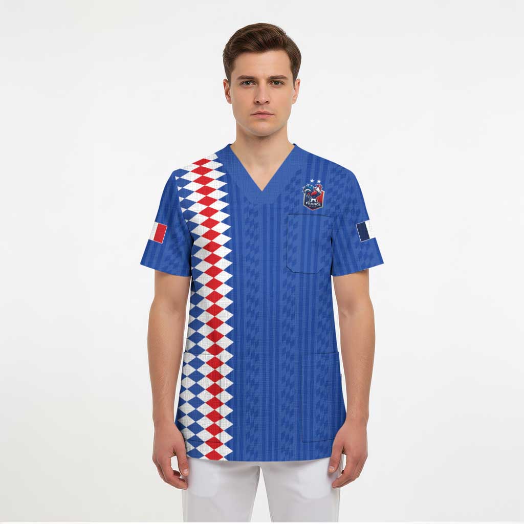 Custom World Football 2026 France Scrub Top Les Bleus Road To Champions - Wonder Print Shop