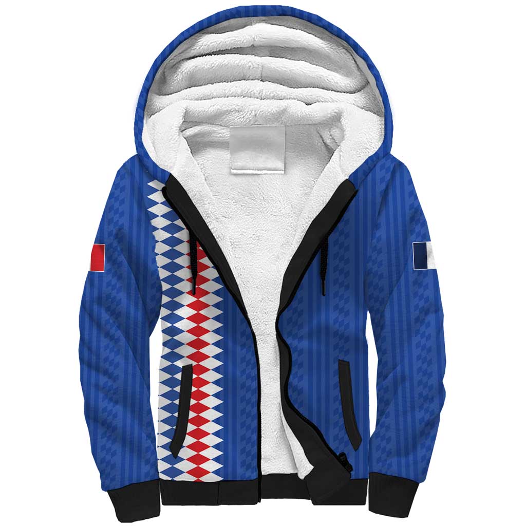 Custom World Football 2026 France Sherpa Hoodie Les Bleus Road To Champions - Wonder Print Shop