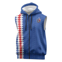 Custom World Football 2026 France Sleeveless Zip Hoodie Les Bleus Road To Champions - Wonder Print Shop