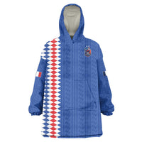 Custom World Football 2026 France Wearable Blanket Hoodie Les Bleus Road To Champions - Wonder Print Shop