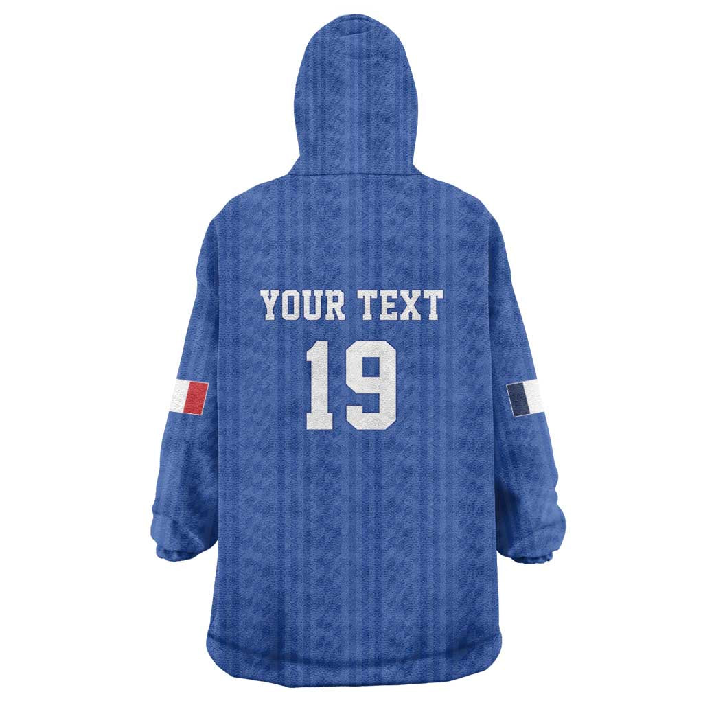 Custom World Football 2026 France Wearable Blanket Hoodie Les Bleus Road To Champions - Wonder Print Shop