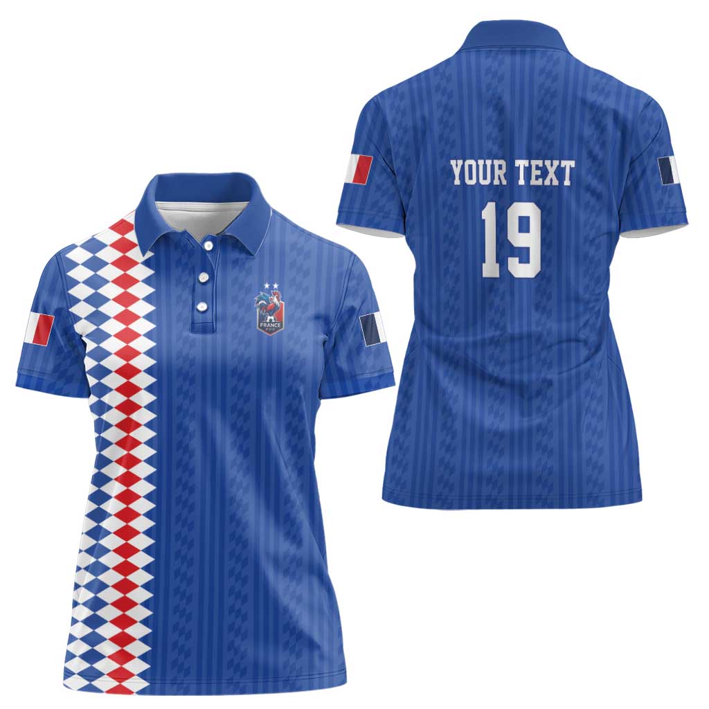 Custom World Football 2026 France Women Polo Shirt Les Bleus Road To Champions - Wonder Print Shop