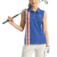 Custom World Football 2026 France Women Sleeveless Polo Shirt Les Bleus Road To Champions - Wonder Print Shop