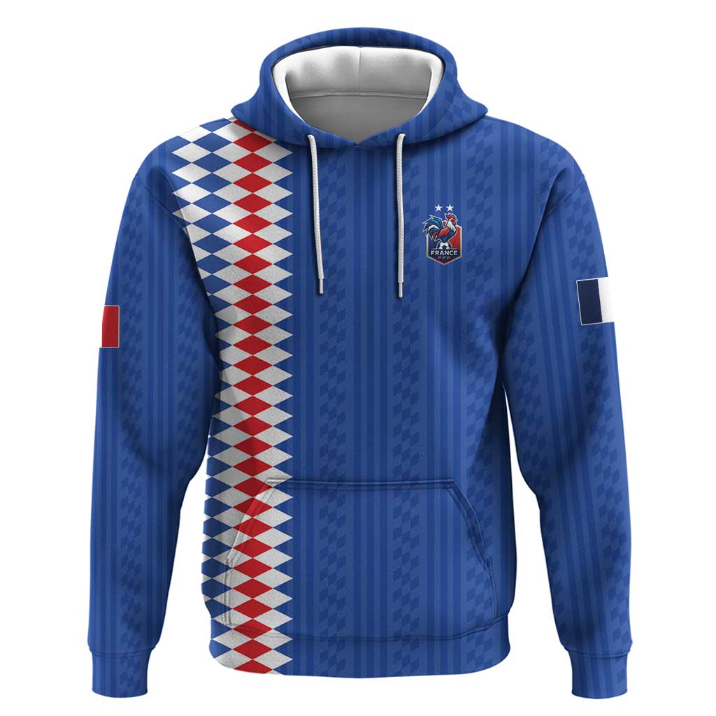 Custom World Football 2026 France Zip Hoodie Les Bleus Road To Champions - Wonder Print Shop