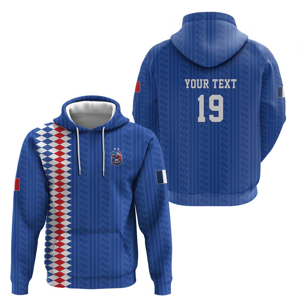 Custom World Football 2026 France Zip Hoodie Les Bleus Road To Champions - Wonder Print Shop