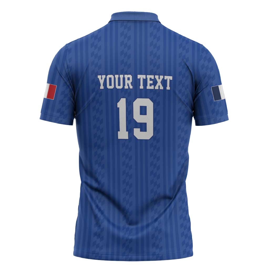 Custom World Football 2026 France Zipper Polo Shirt Les Bleus Road To Champions - Wonder Print Shop