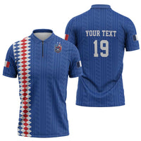 Custom World Football 2026 France Zipper Polo Shirt Les Bleus Road To Champions - Wonder Print Shop