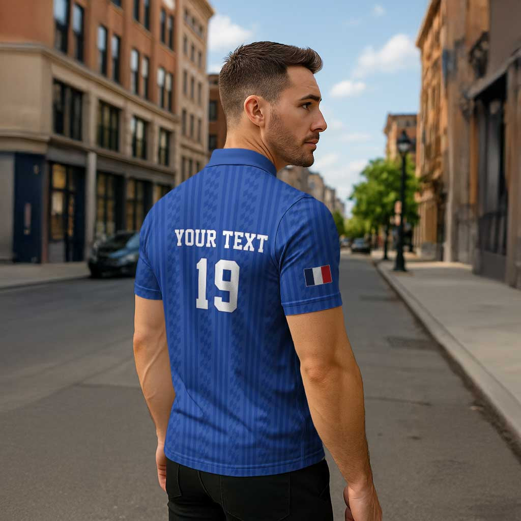 Custom World Football 2026 France Zipper Polo Shirt Les Bleus Road To Champions - Wonder Print Shop
