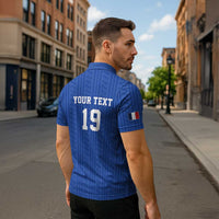 Custom World Football 2026 France Zipper Polo Shirt Les Bleus Road To Champions - Wonder Print Shop