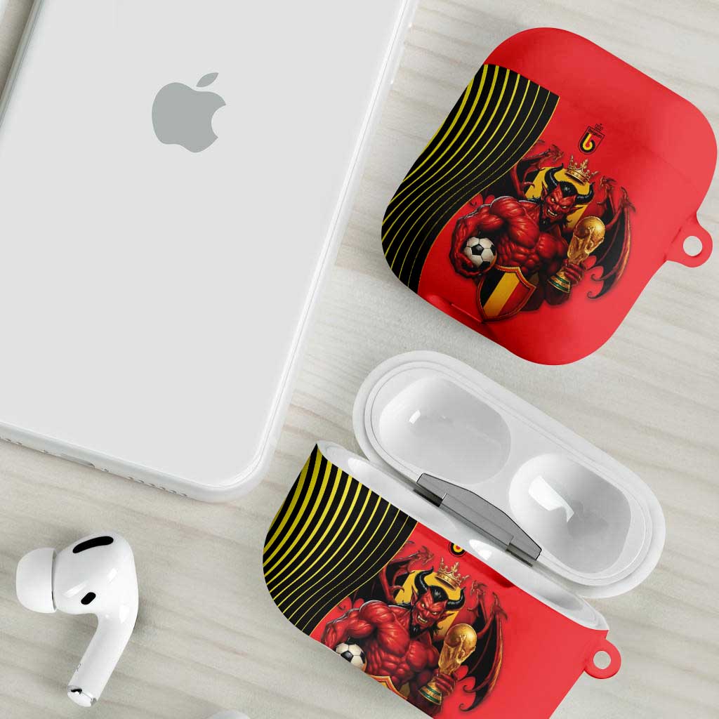 World Football 2026 Belgium AirPods Case Red Devils Go Champions - Wonder Print Shop