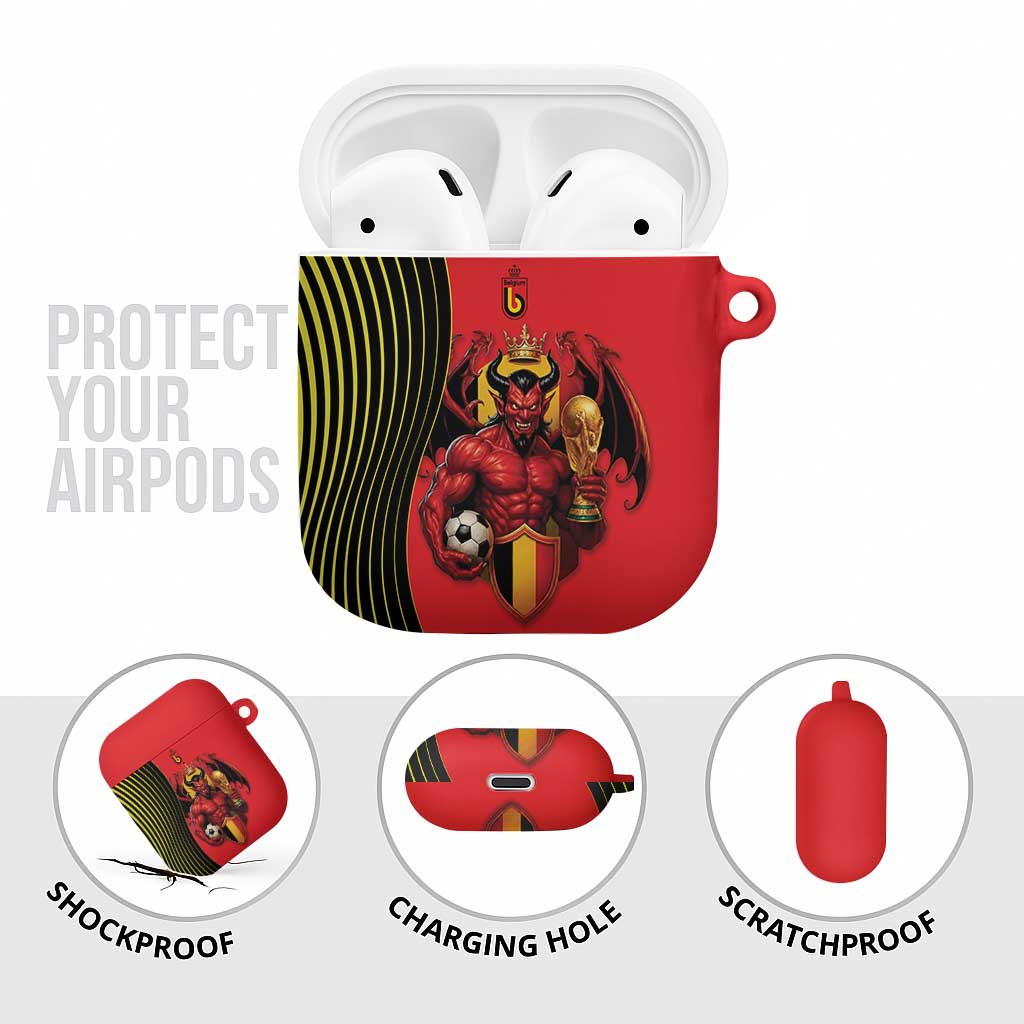 World Football 2026 Belgium AirPods Case Red Devils Go Champions - Wonder Print Shop