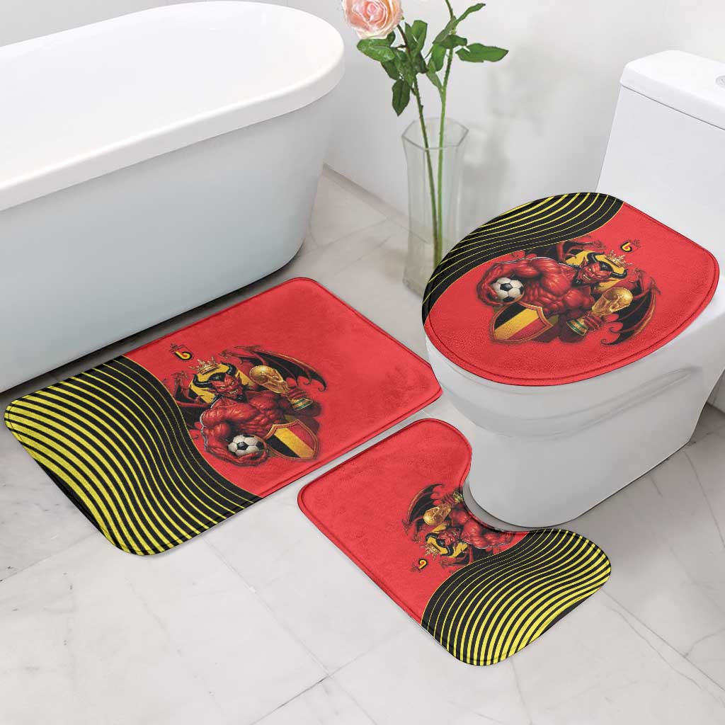 World Football 2026 Belgium Bathroom Set Red Devils Go Champions - Wonder Print Shop