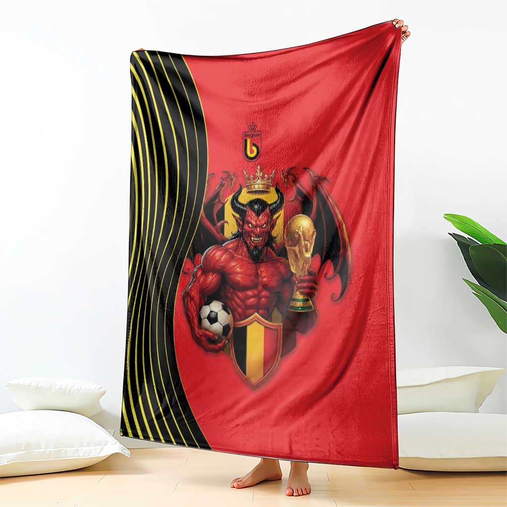 World Football 2026 Belgium Blanket Red Devils Go Champions - Wonder Print Shop