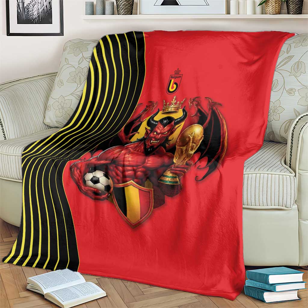 World Football 2026 Belgium Blanket Red Devils Go Champions - Wonder Print Shop