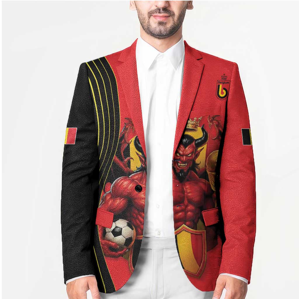 Custom World Football 2026 Belgium Blazer Red Devils Go Champions - Wonder Print Shop