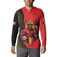 Custom World Football 2026 Belgium Button Sweatshirt Red Devils Go Champions - Wonder Print Shop