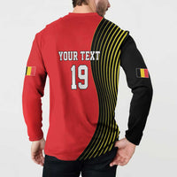 Custom World Football 2026 Belgium Button Sweatshirt Red Devils Go Champions - Wonder Print Shop