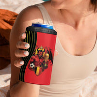Custom World Football 2026 Belgium 4 in 1 Can Cooler Tumbler Red Devils Go Champions - Wonder Print Shop