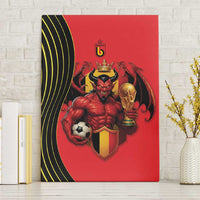 World Football 2026 Belgium Canvas Wall Art Red Devils Go Champions - Wonder Print Shop