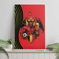 World Football 2026 Belgium Canvas Wall Art Red Devils Go Champions - Wonder Print Shop