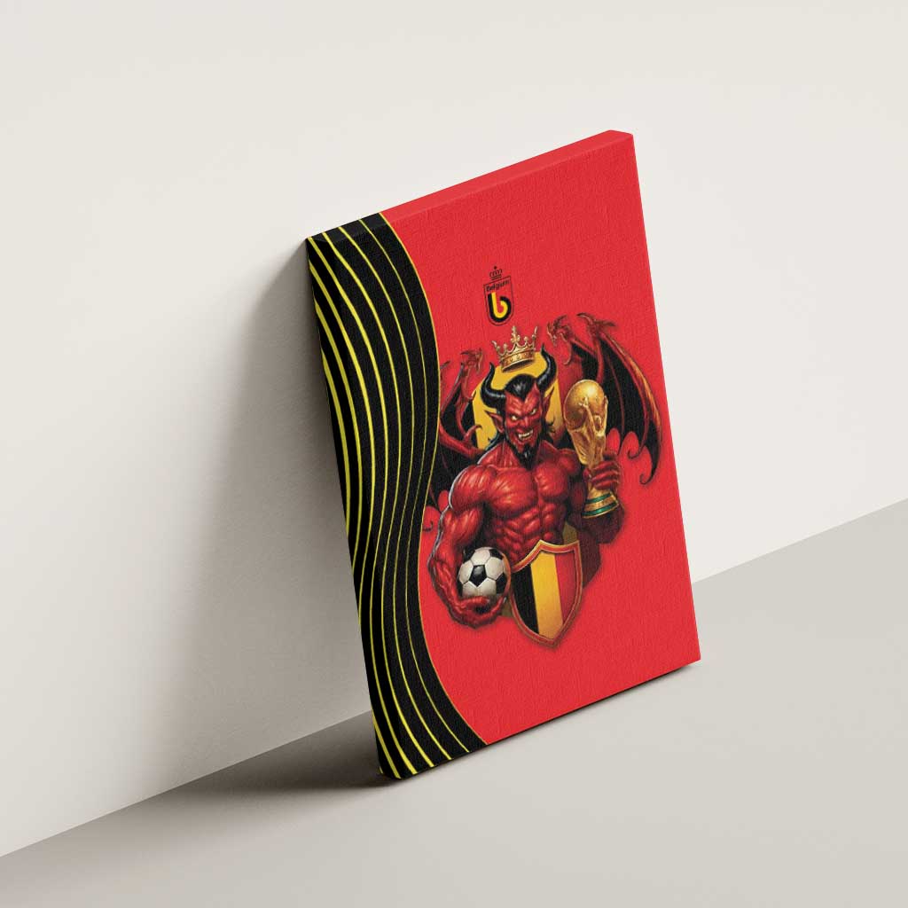 World Football 2026 Belgium Canvas Wall Art Red Devils Go Champions - Wonder Print Shop