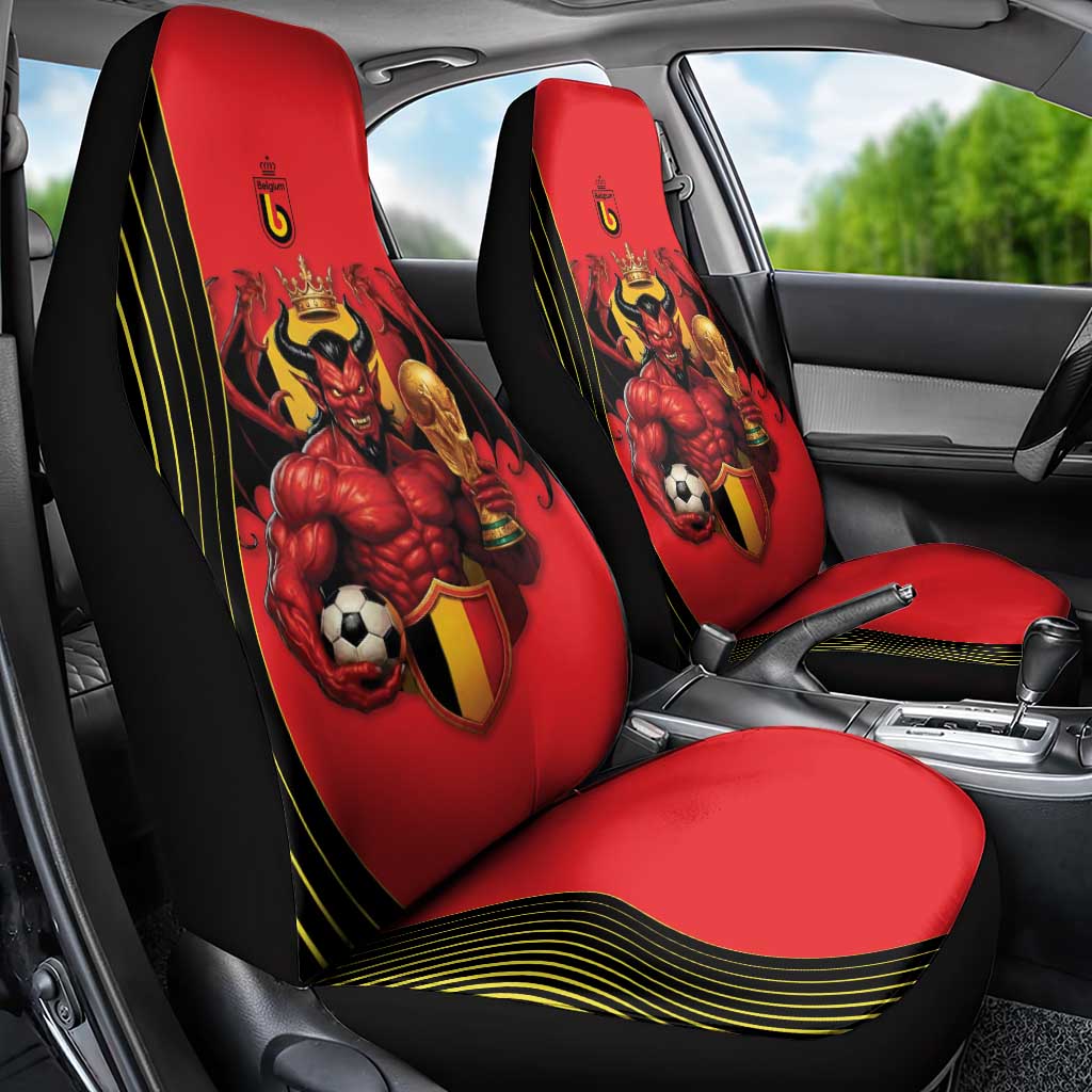 World Football 2026 Belgium Car Seat Cover Red Devils Go Champions - Wonder Print Shop