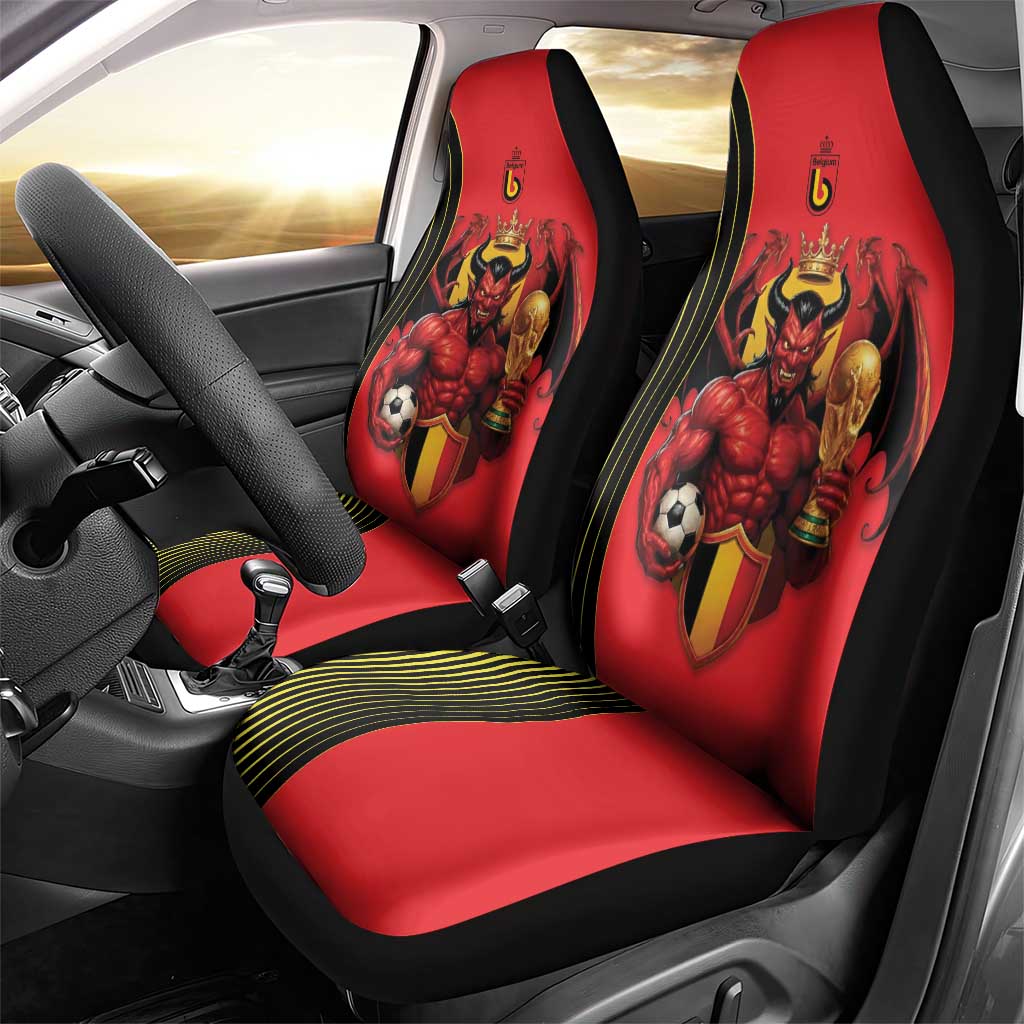 World Football 2026 Belgium Car Seat Cover Red Devils Go Champions - Wonder Print Shop