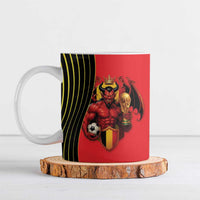 Custom World Football 2026 Belgium Ceramic Mug Red Devils Go Champions - Wonder Print Shop