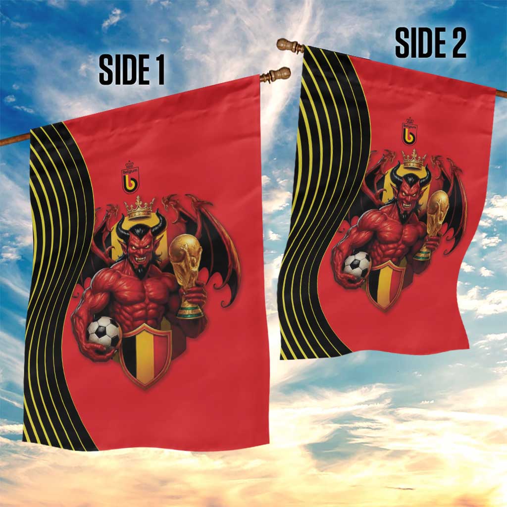 World Football 2026 Belgium Garden Flag Red Devils Go Champions - Wonder Print Shop