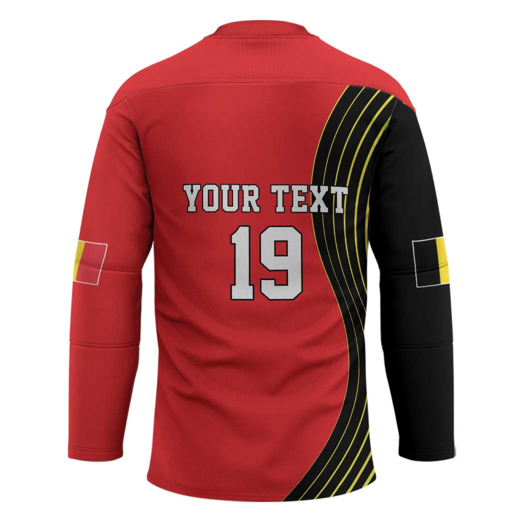 Custom World Football 2026 Belgium Hockey Jersey Red Devils Go Champions - Wonder Print Shop
