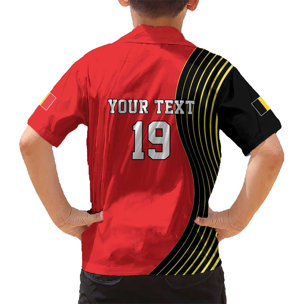 Custom World Football 2026 Belgium Kid Hawaiian Shirt Red Devils Go Champions - Wonder Print Shop