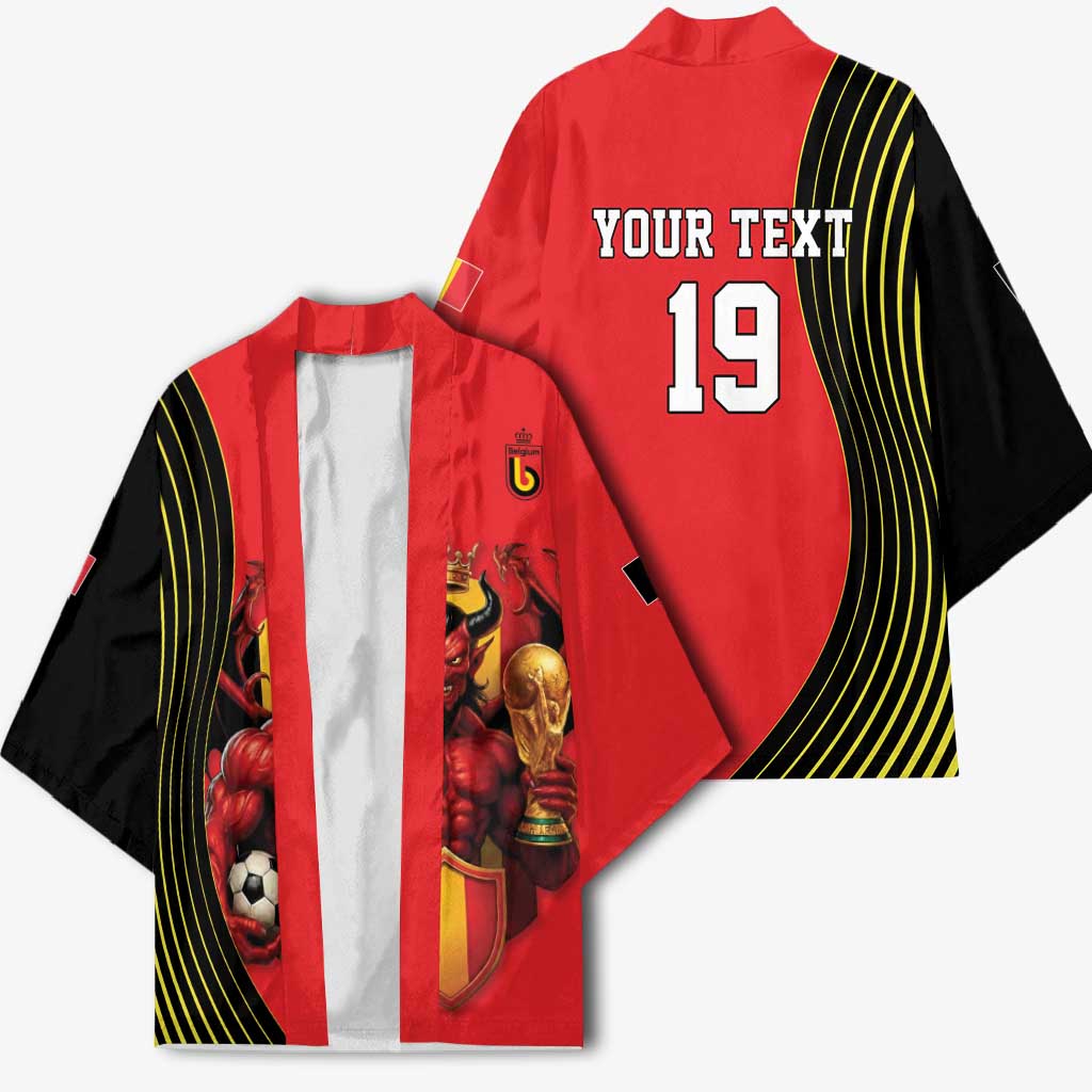 Custom World Football 2026 Belgium Kimono Red Devils Go Champions - Wonder Print Shop