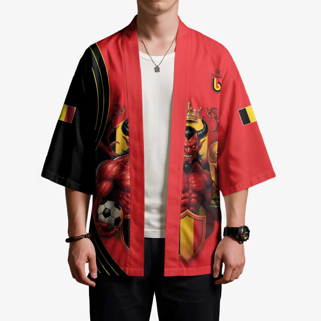 Custom World Football 2026 Belgium Kimono Red Devils Go Champions - Wonder Print Shop