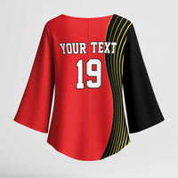 Custom World Football 2026 Belgium Kimono Sleeve Blouse Red Devils Go Champions - Wonder Print Shop