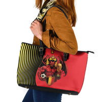 World Football 2026 Belgium Leather Tote Bag Red Devils Go Champions - Wonder Print Shop