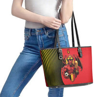 World Football 2026 Belgium Leather Tote Bag Red Devils Go Champions - Wonder Print Shop