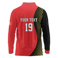 Custom World Football 2026 Belgium Long Sleeve Polo Shirt Red Devils Go Champions - Wonder Print Shop
