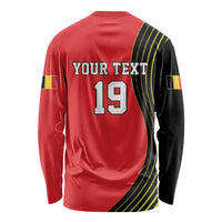 Custom World Football 2026 Belgium Long Sleeve Shirt Red Devils Go Champions - Wonder Print Shop