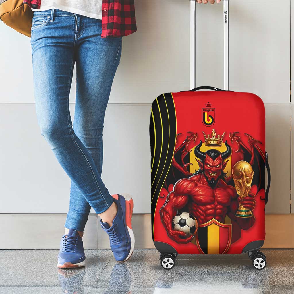 World Football 2026 Belgium Luggage Cover Red Devils Go Champions - Wonder Print Shop