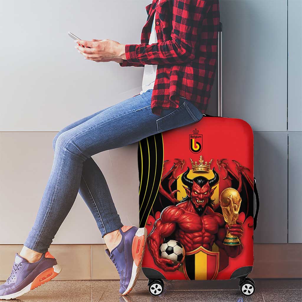 World Football 2026 Belgium Luggage Cover Red Devils Go Champions - Wonder Print Shop