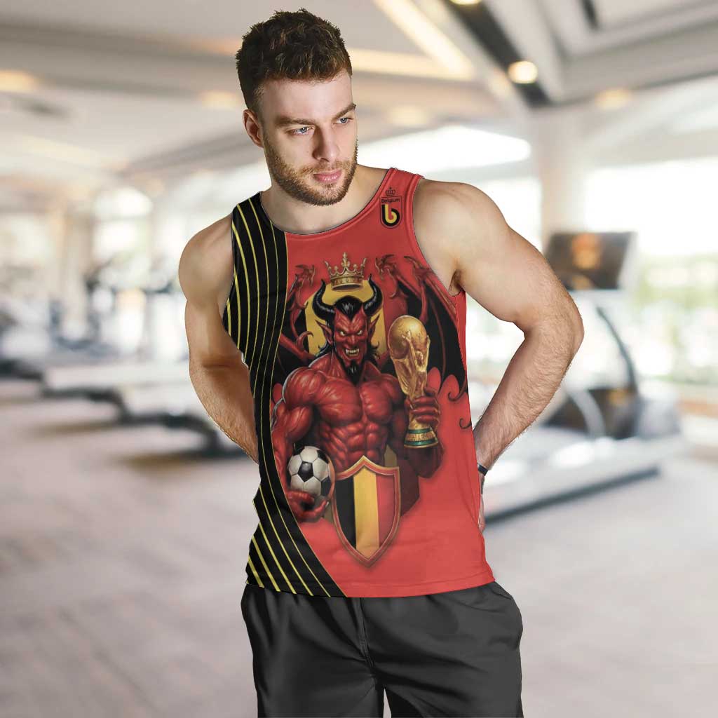 Custom World Football 2026 Belgium Men Tank Top Red Devils Go Champions - Wonder Print Shop