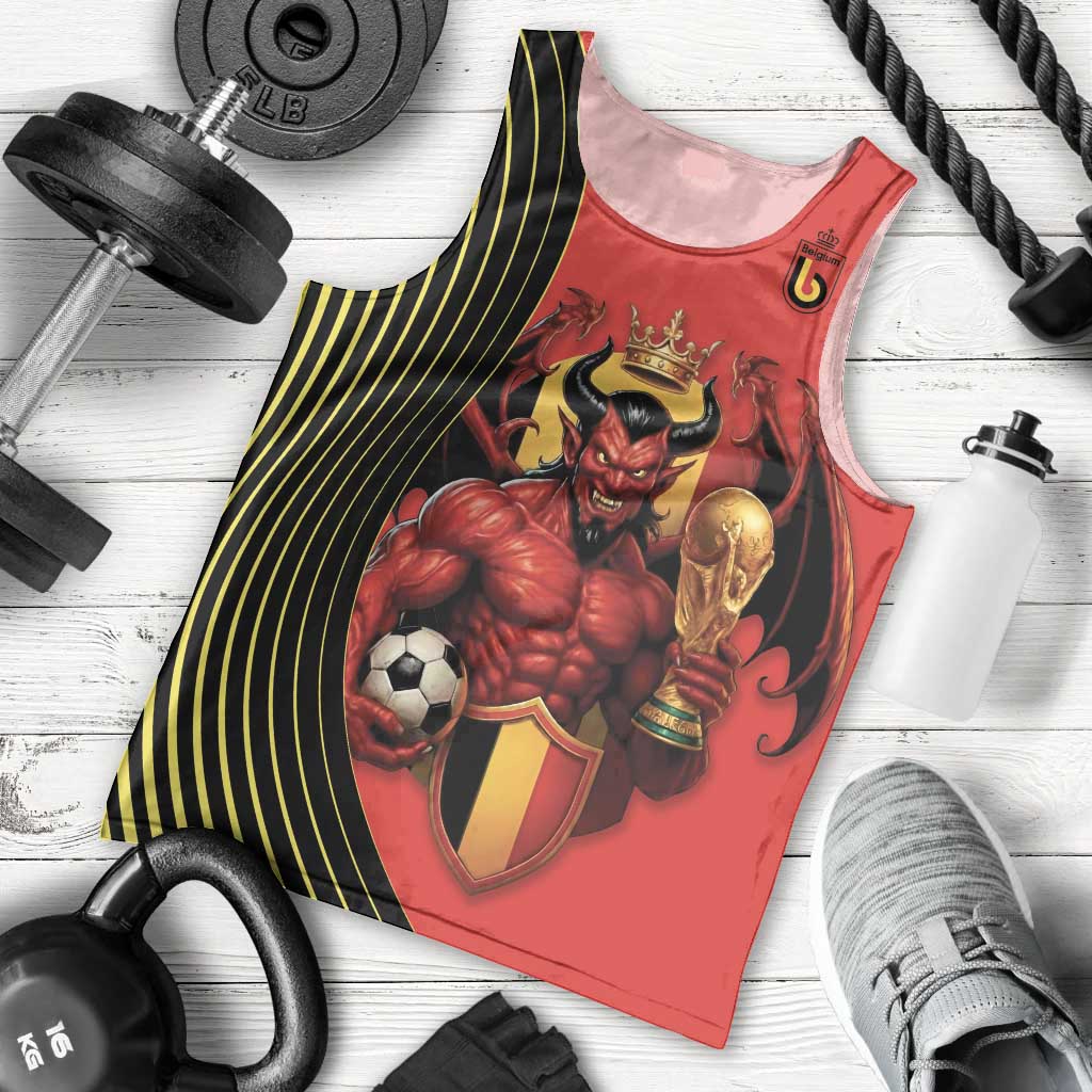 Custom World Football 2026 Belgium Men Tank Top Red Devils Go Champions - Wonder Print Shop