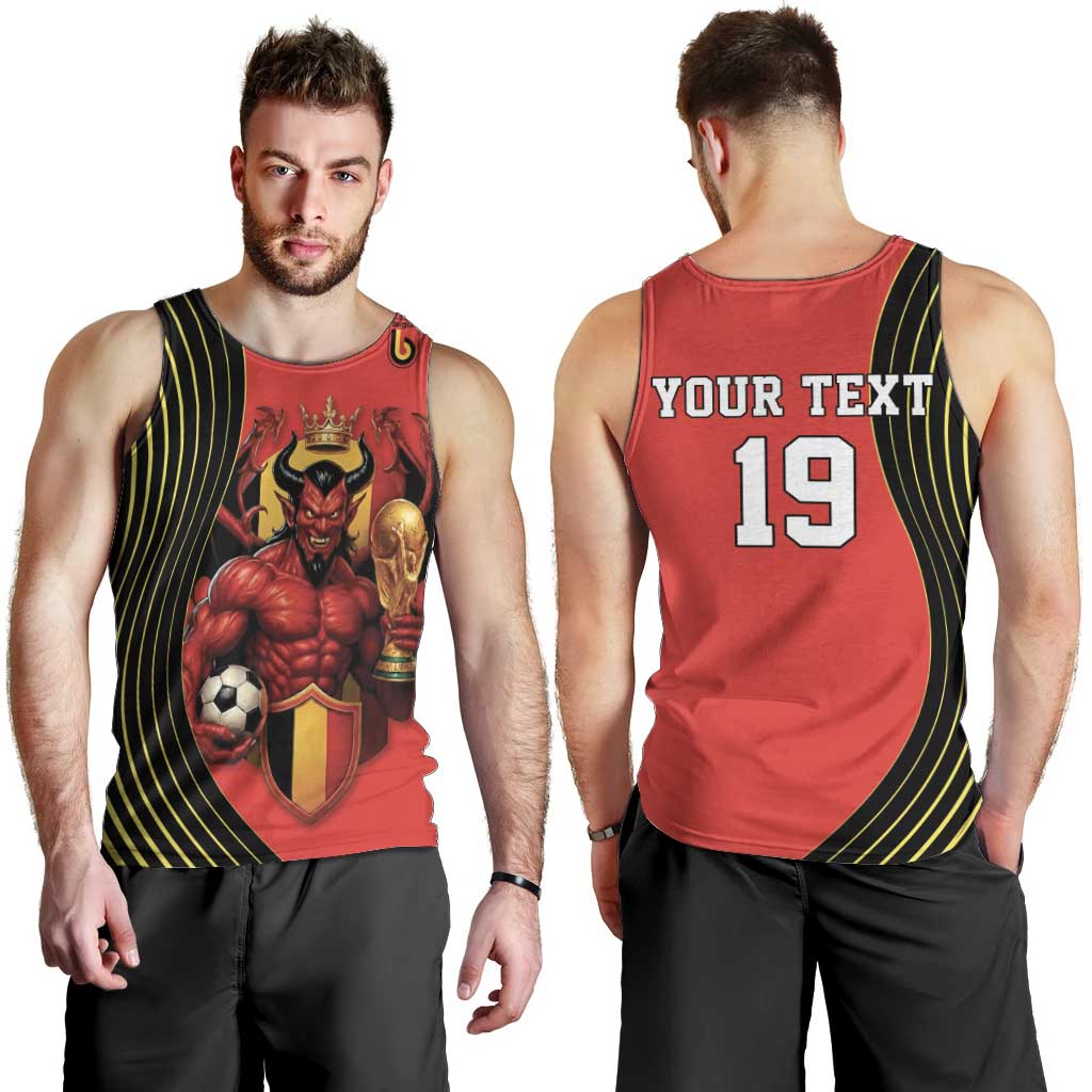 Custom World Football 2026 Belgium Men Tank Top Red Devils Go Champions - Wonder Print Shop
