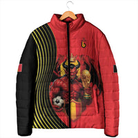 Custom World Football 2026 Belgium Padded Jacket Red Devils Go Champions - Wonder Print Shop